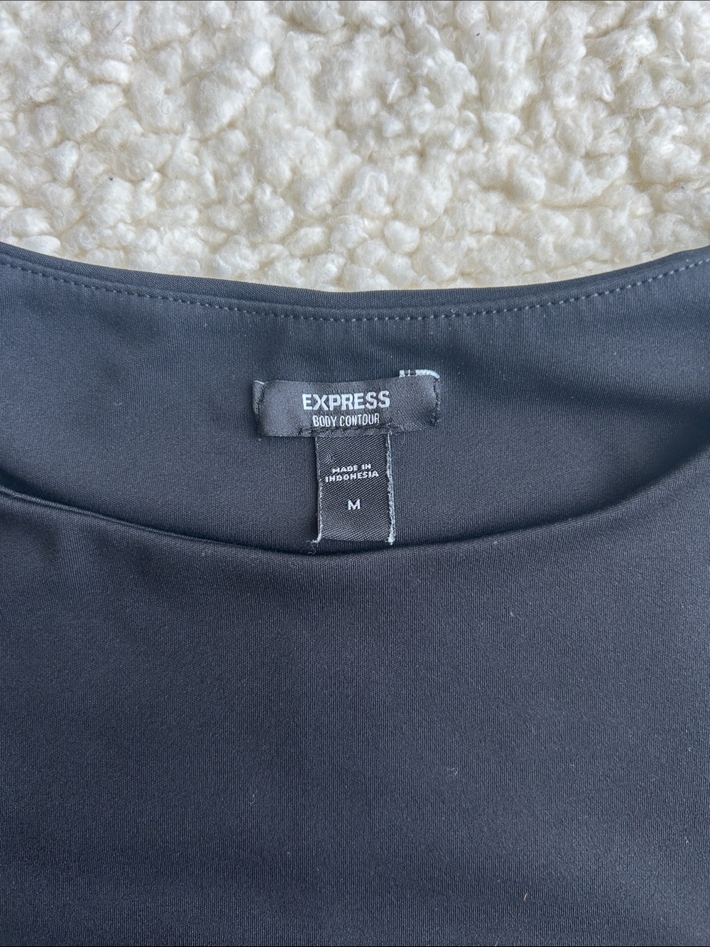 Express Black Sleeveless One-Piece Bodysuit - Picture 3 of 4
